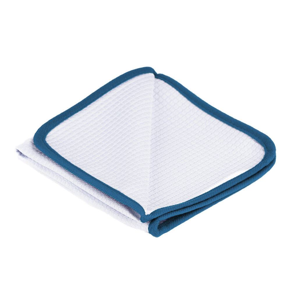 Microfiber Waffle Glass 440 white/blue 40×40cm - LeTech
