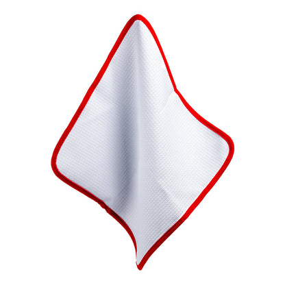 Microfiber Waffle Glass 440 white/red 40×40cm - LeTech