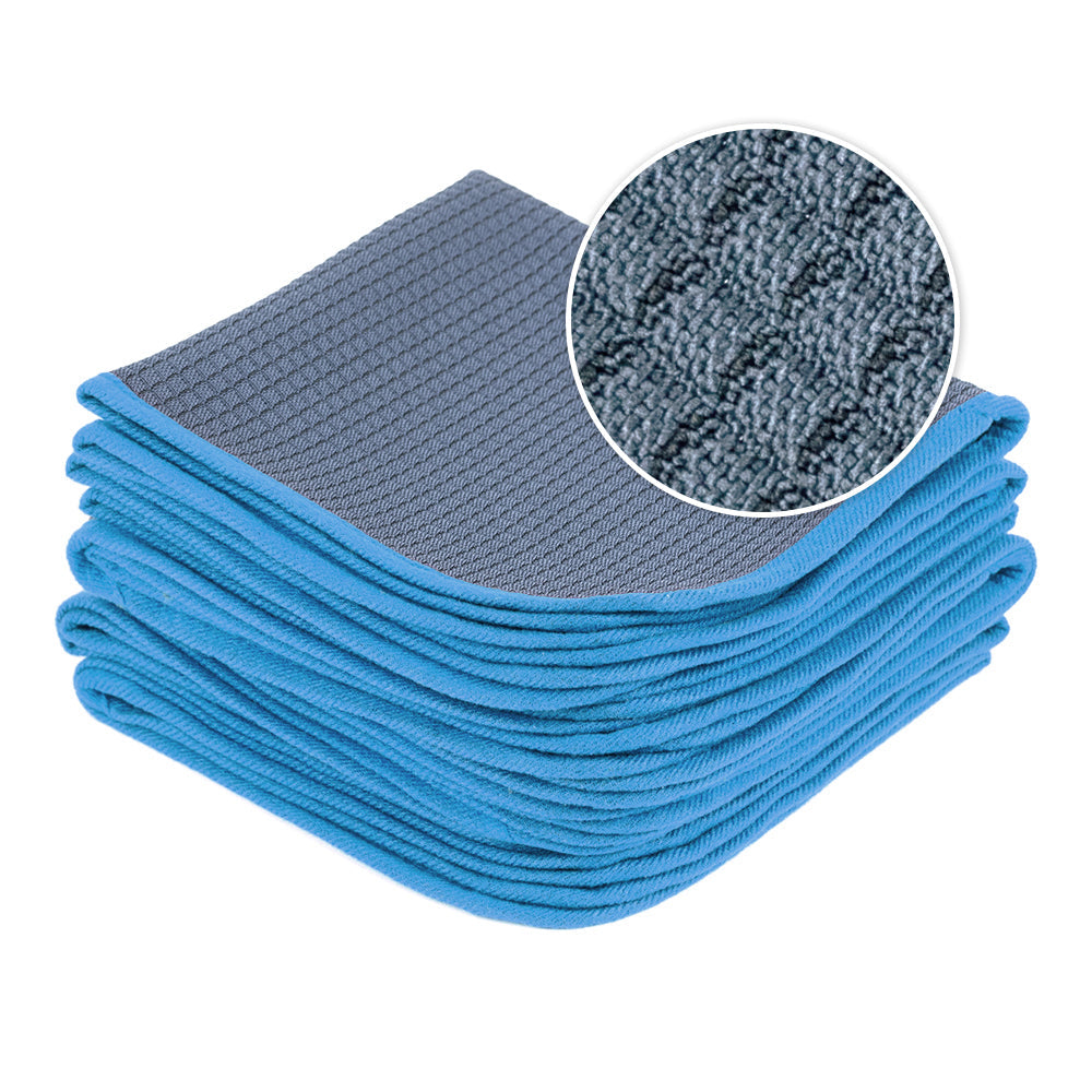Microfiber Waffle Glass 440 gray/blue 40×40cm - LeTech