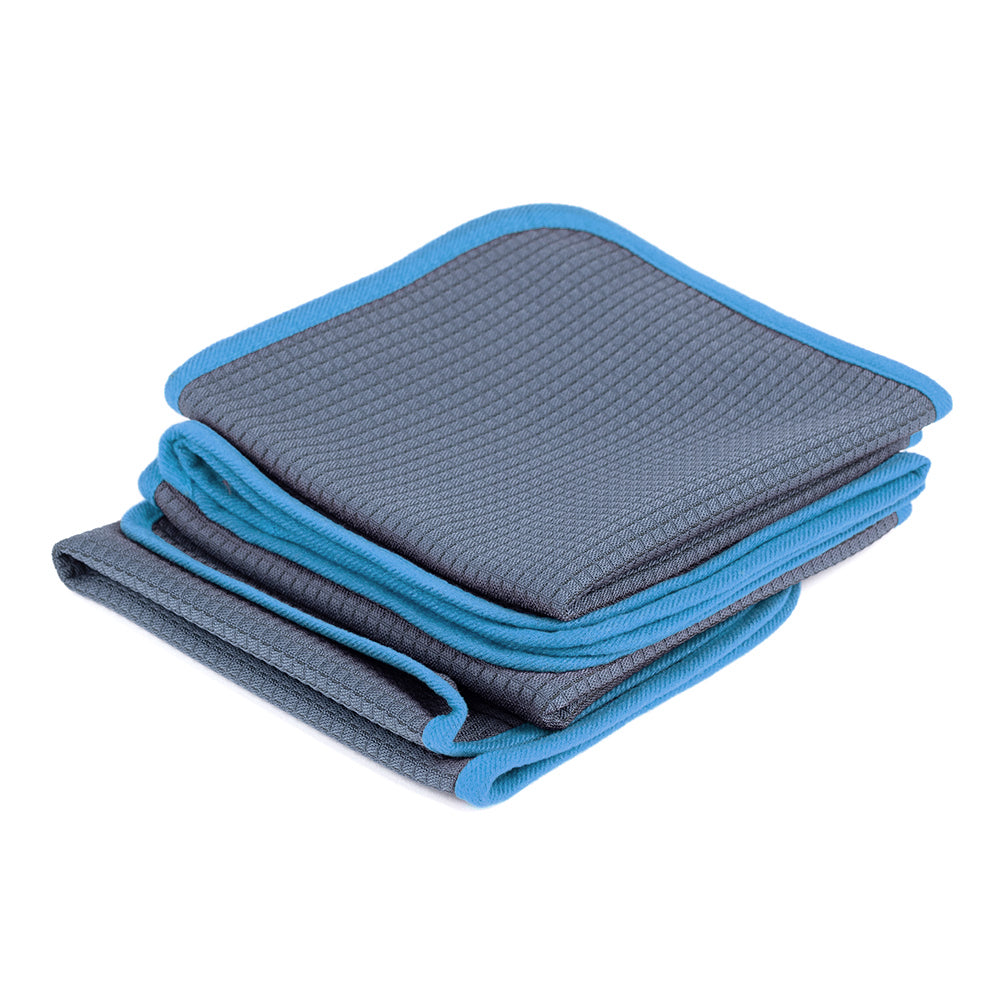 Microfiber Waffle Glass 440 gray/blue 40×40cm - LeTech