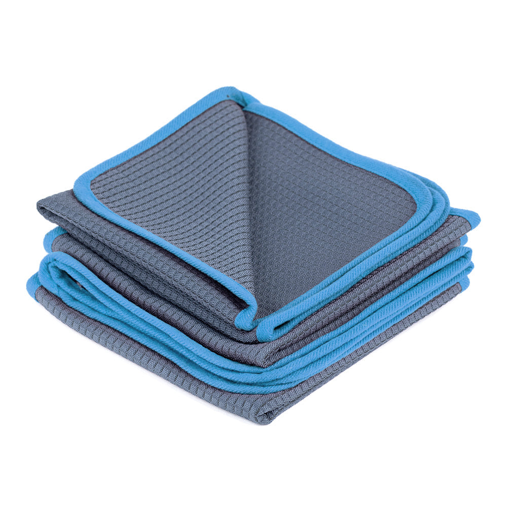 Microfiber Waffle Glass 440 gray/blue 40×40cm - LeTech