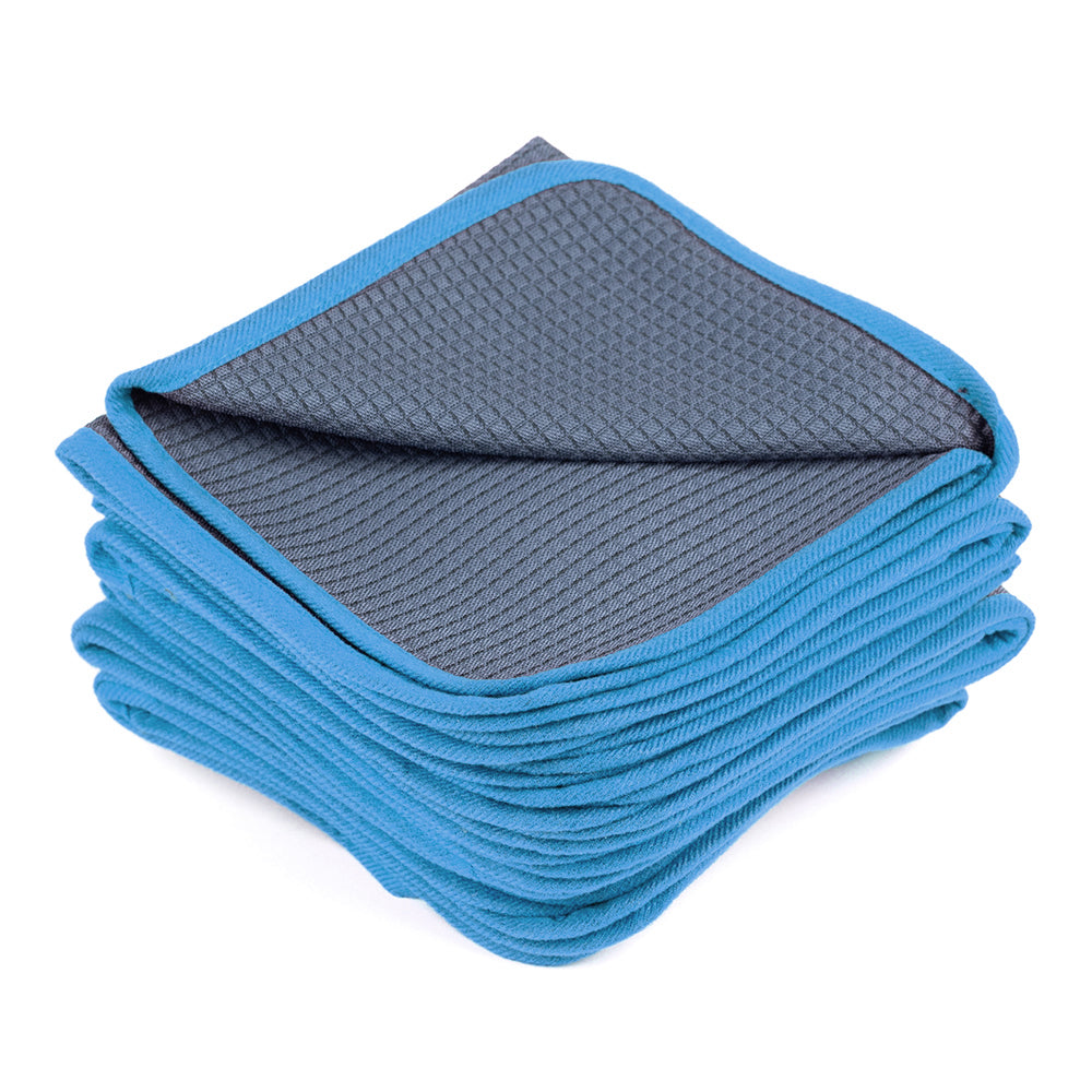 Microfiber Waffle Glass 440 gray/blue 40×40cm - LeTech