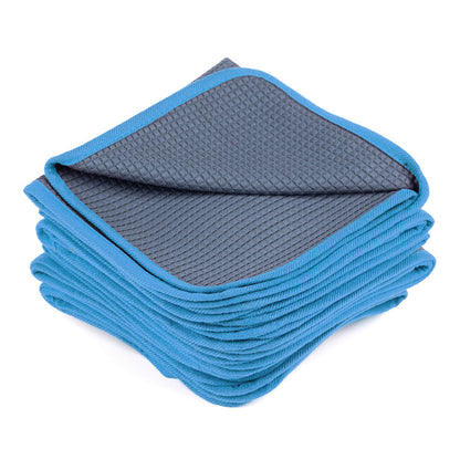 Microfiber Waffle Glass 440 gray/blue 40×40cm - LeTech