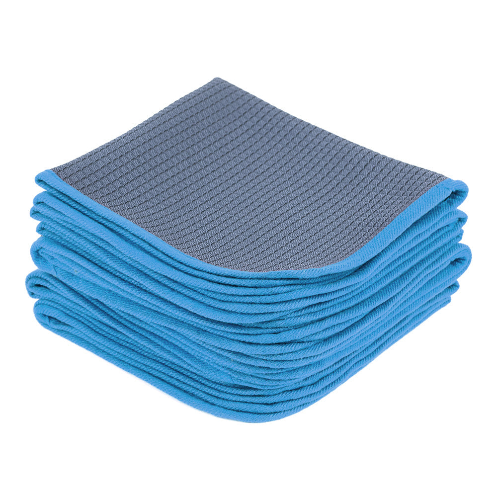Microfiber Waffle Glass 440 gray/blue 40×40cm - LeTech