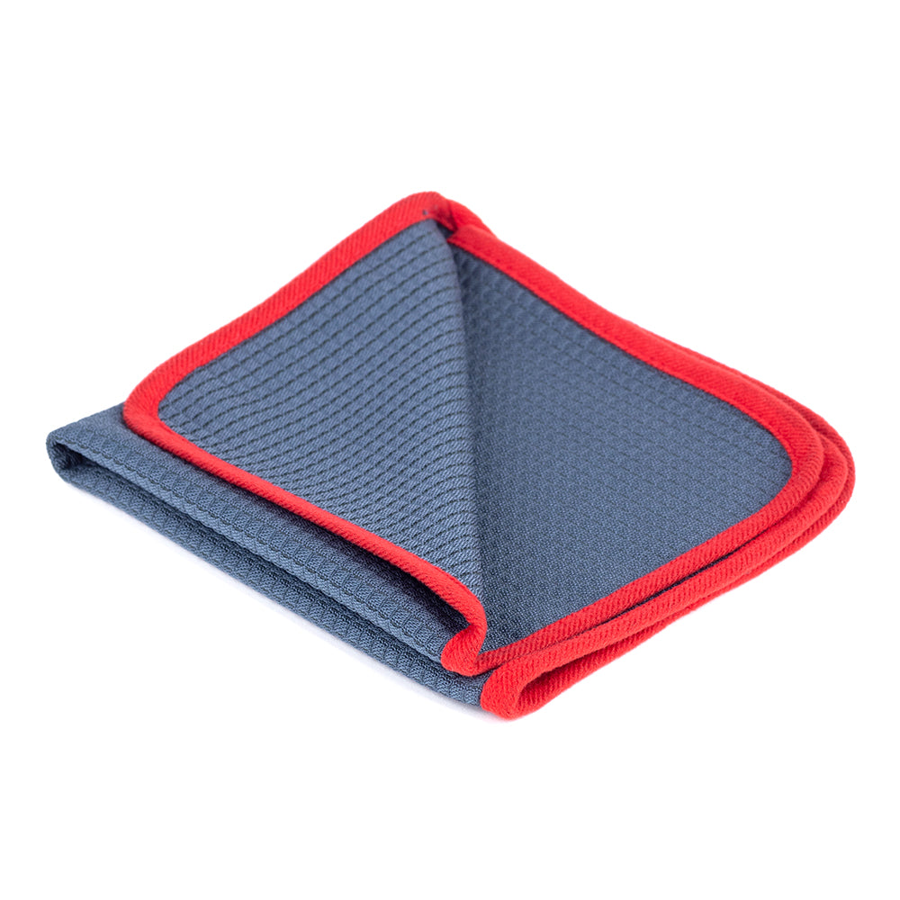 Microfiber Waffle Glass 440 gray/red 40×40cm - LeTech