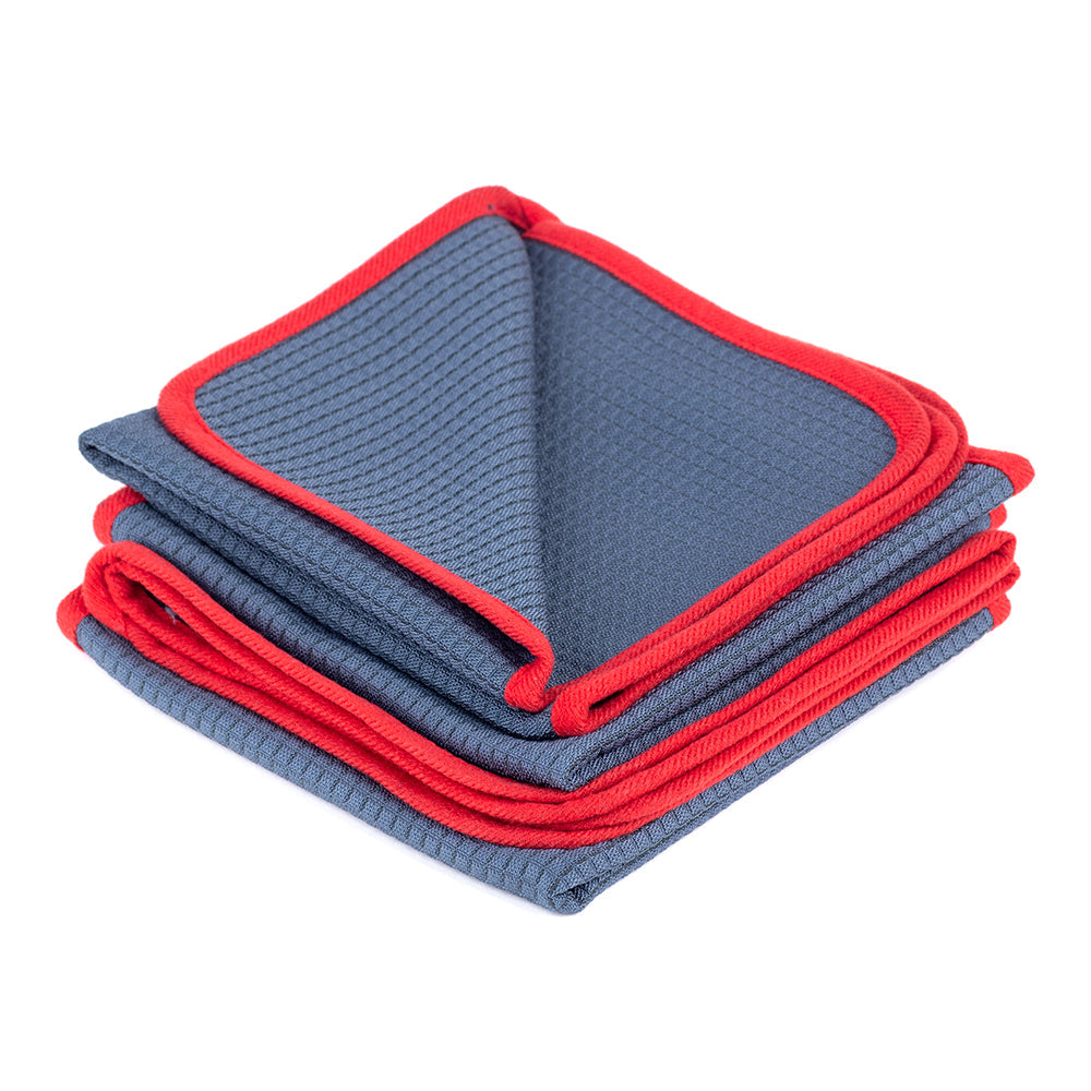 Microfiber Waffle Glass 440 gray/red 40×40cm - LeTech