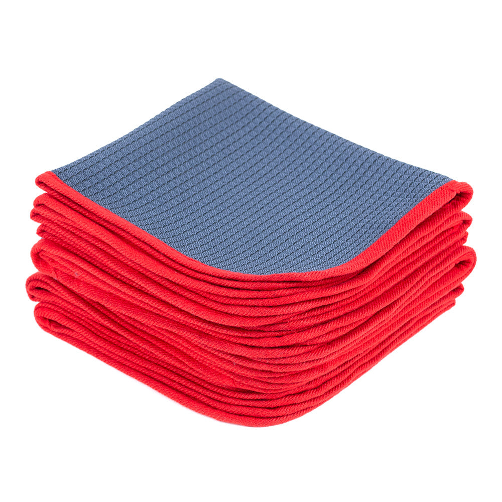 Microfiber Waffle Glass 440 gray/red 40×40cm - LeTech